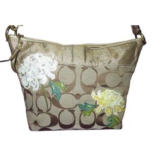 Coach 2008 Limited Edition Chrysanthemum Appliques Cursive Creed
